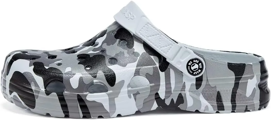 Kids Boys&Girls Black Camouflage Clogs Children's Beach Shoes Classic Marbled Tie Dye Clog Little Kid