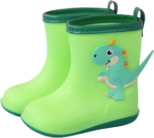 Kids Dinosaur Rain Boots for Boys Girls Cute Mud Boots Waterproof Toddler Lightweight Soft Easy On Rainboots Baby Girl