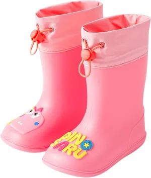 Kids Rain Boots for Boys Girls Waterproof Cute Dinosaur Rain Shoes Toddler Non Slip Easy-On Rubber Toddler Apparel