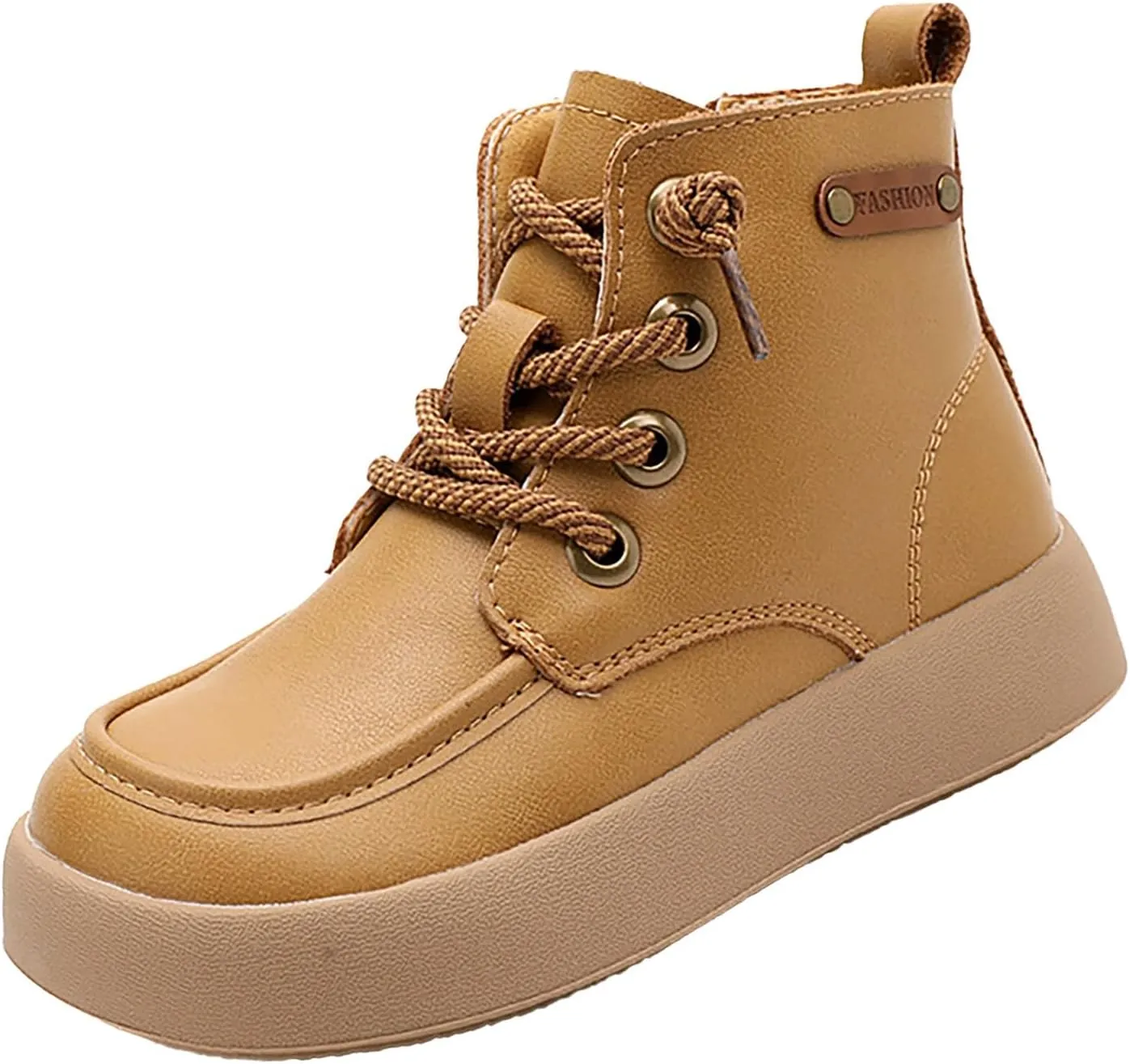 Kids School Ankle Boots for Little Child Classic Water-Proof Comfort Work Boot Unisex Rain Boots Youth Boys Size 5