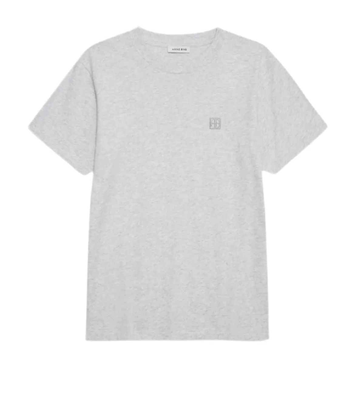Lili Tee Framed Monogram in Heather Grey