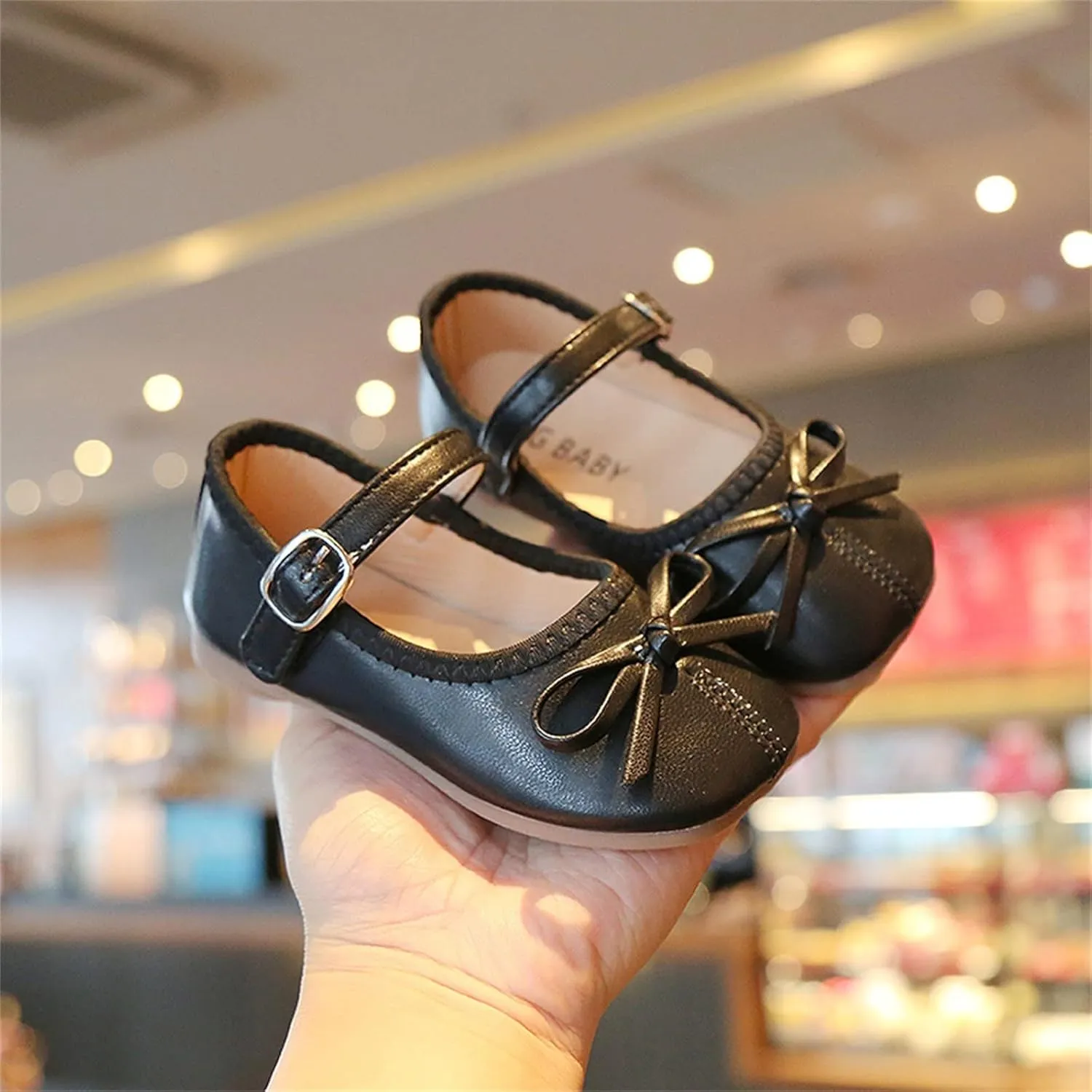 Little Girls Dress Shoes Bow Slip On Mary Jane Ballet Flats Flower Toddler Girl School Party Wedding Shoes