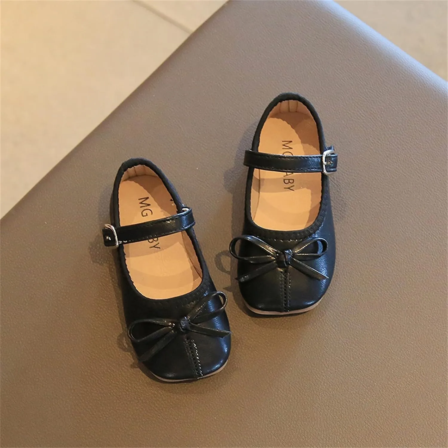 Little Girls Dress Shoes Bow Slip On Mary Jane Ballet Flats Flower Toddler Girl School Party Wedding Shoes