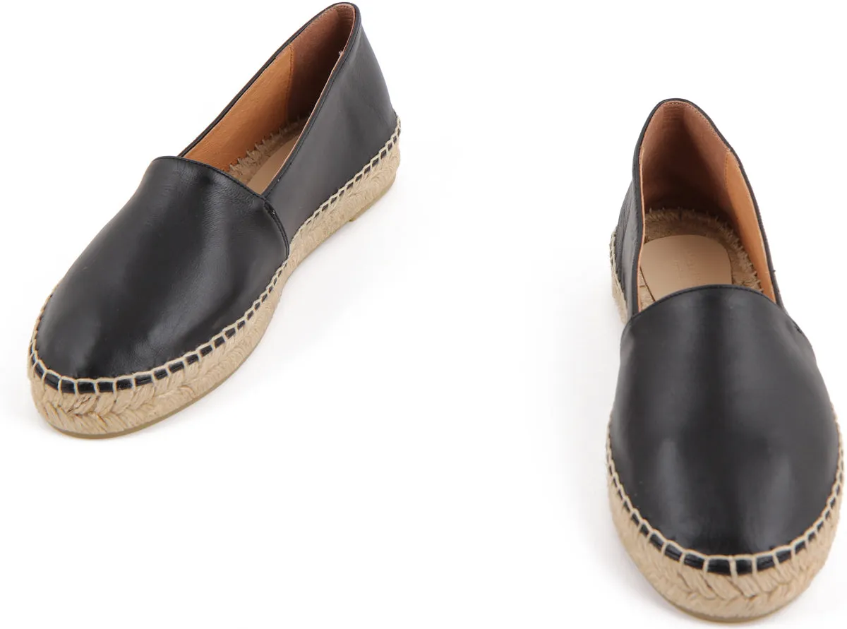 LUNA SOFT BLACK NAHKAESPADRILLOT