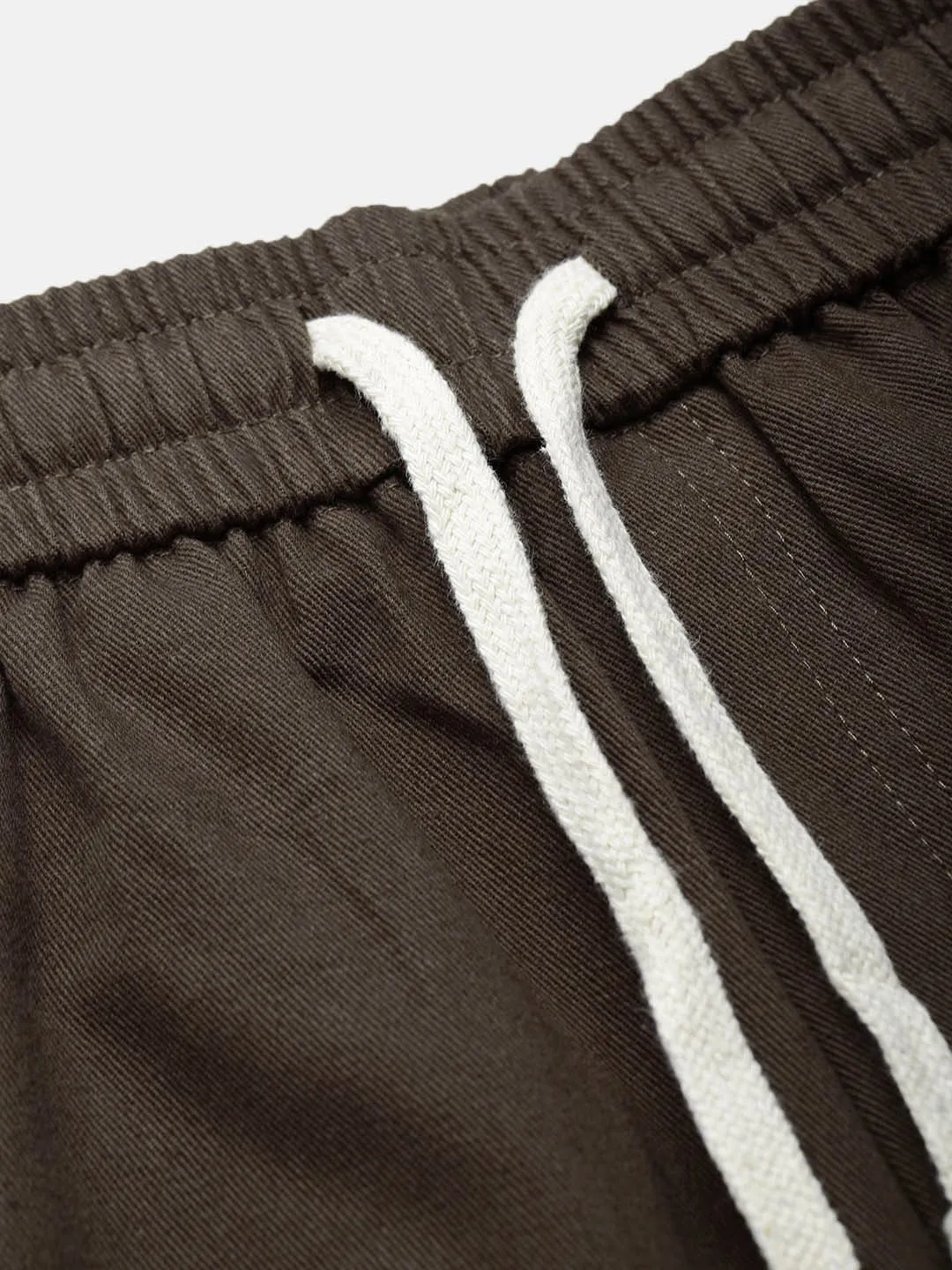 Men Cotton Olive Straight Fit Cargo Trousers