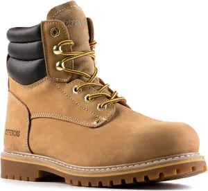 Men's 6" Leather Steel Toe Work Boot foe Men, Goodyear Welt, Oil/Slip Resistant, Construction Boot, Rubber Sole, Men's Work Boots, 84710