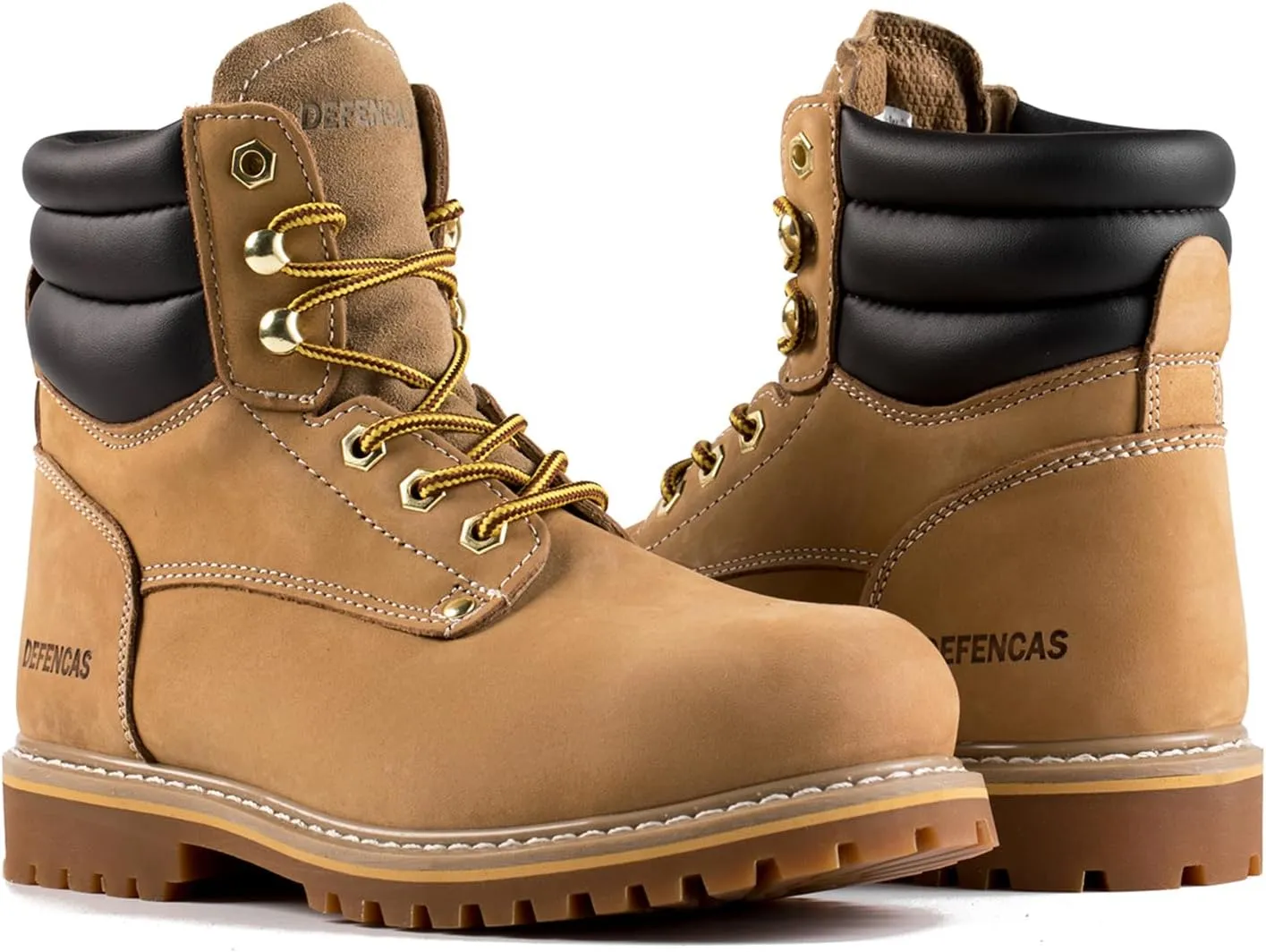 Men's 6" Leather Steel Toe Work Boot foe Men, Goodyear Welt, Oil/Slip Resistant, Construction Boot, Rubber Sole, Men's Work Boots, 84710