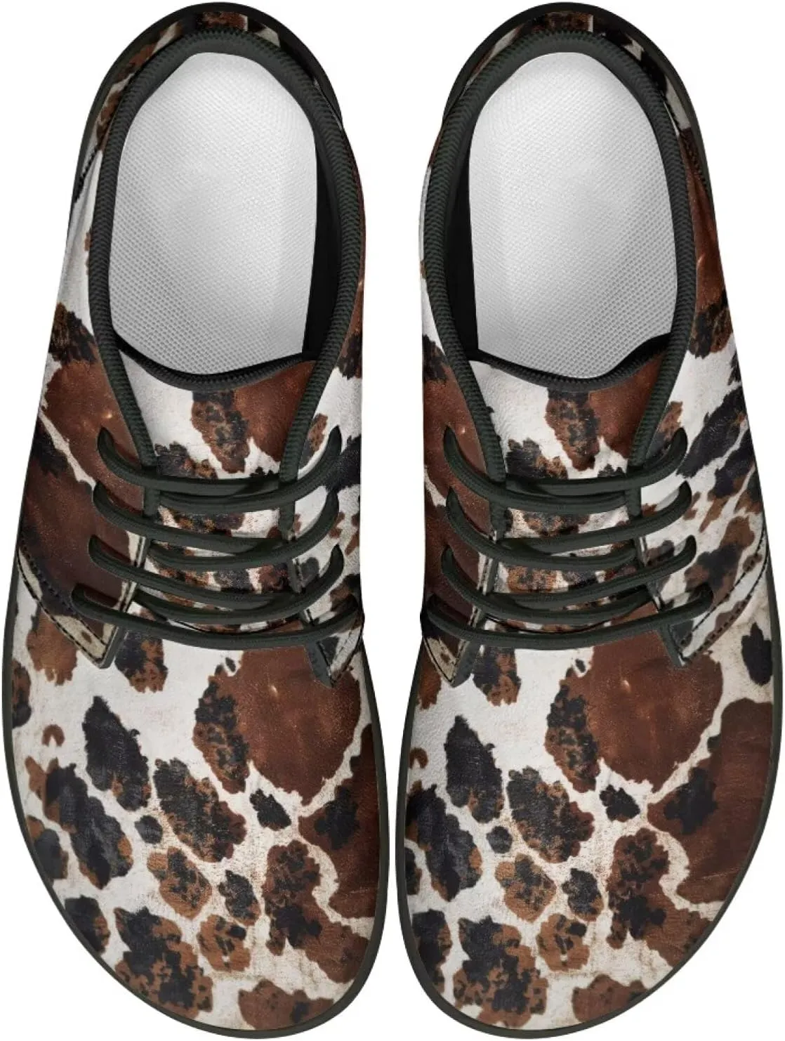 Men's Road Running Shoes Anima Print Wide Toe Shoe Classic Low Top Zero Drop Sneaker Lightweight Minimalist Sneakers