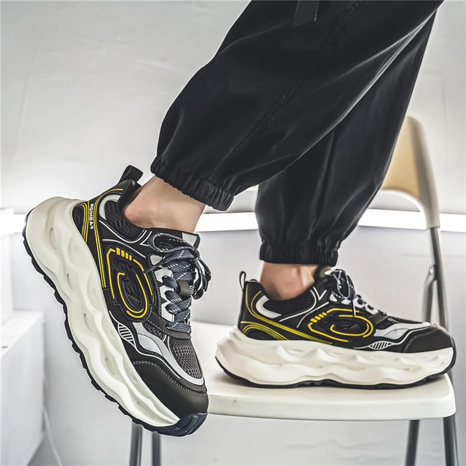 Mens Running Shoes Tennis Walking Shoes Chunky Sneakers Workout Casual Athletic Shoes