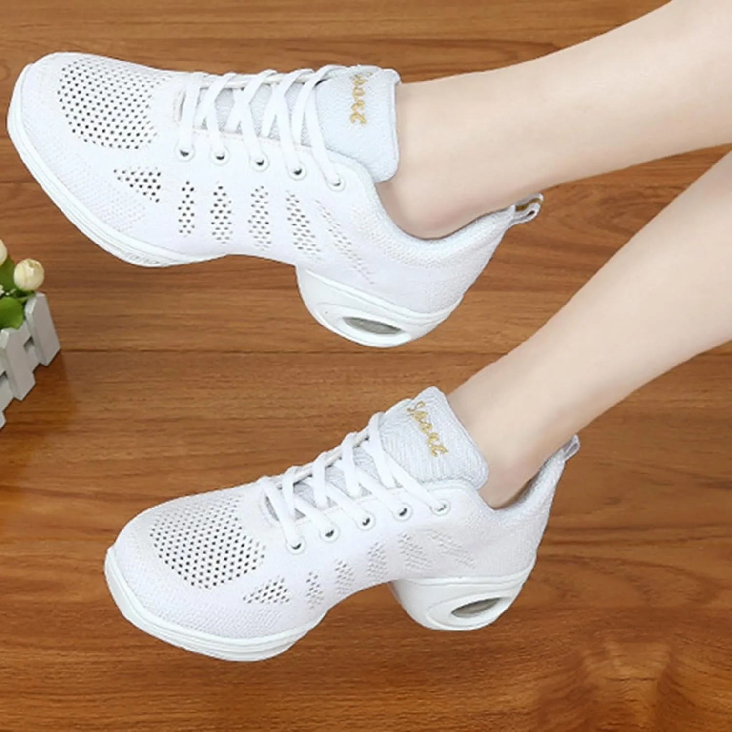Orthopedic Shoes for Women Breathable Soft Mesh Sneakers Lace Up Cushion Split Sole Sports Walking