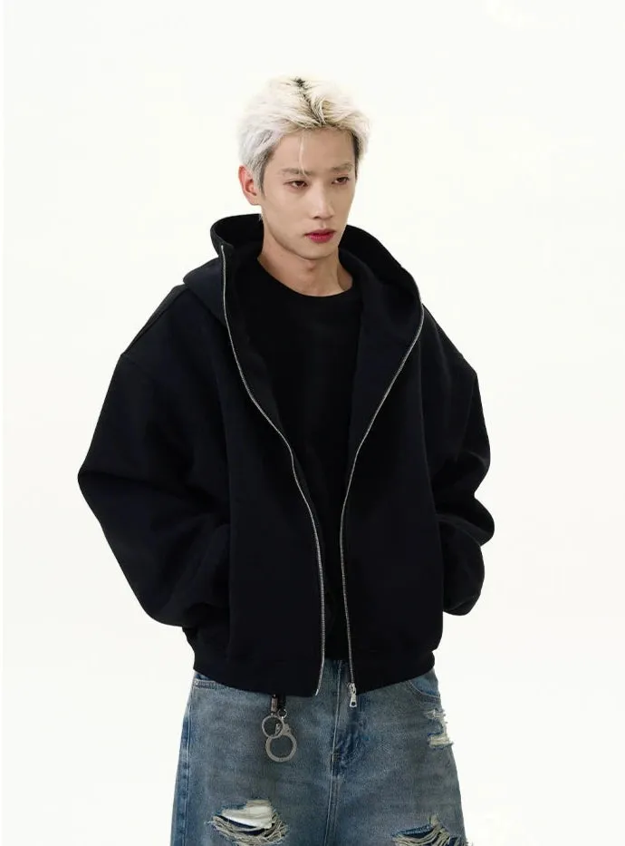 Oversized Zip-Up Zip-Through Hoodie Jacket