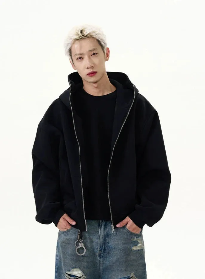 Oversized Zip-Up Zip-Through Hoodie Jacket