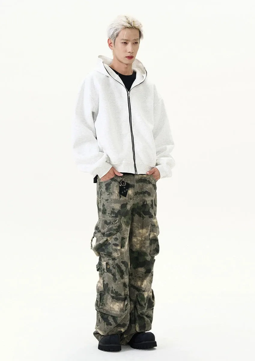 Oversized Zip-Up Zip-Through Hoodie Jacket
