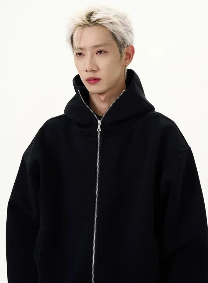 Oversized Zip-Up Zip-Through Hoodie Jacket