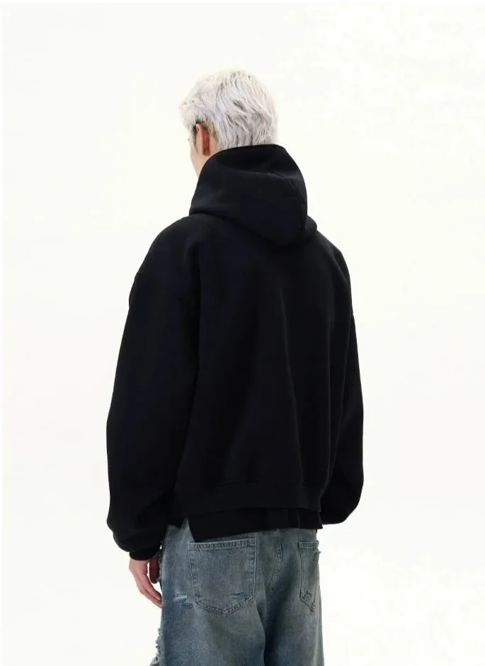 Oversized Zip-Up Zip-Through Hoodie Jacket