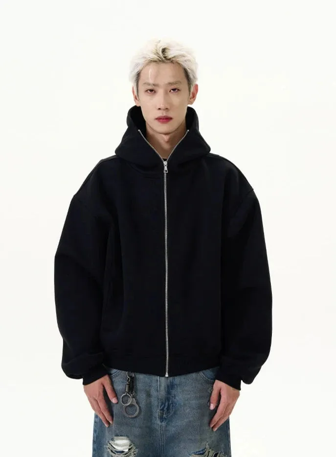 Oversized Zip-Up Zip-Through Hoodie Jacket