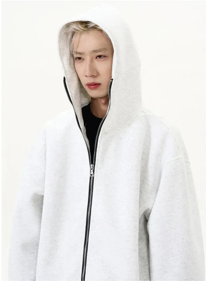 Oversized Zip-Up Zip-Through Hoodie Jacket