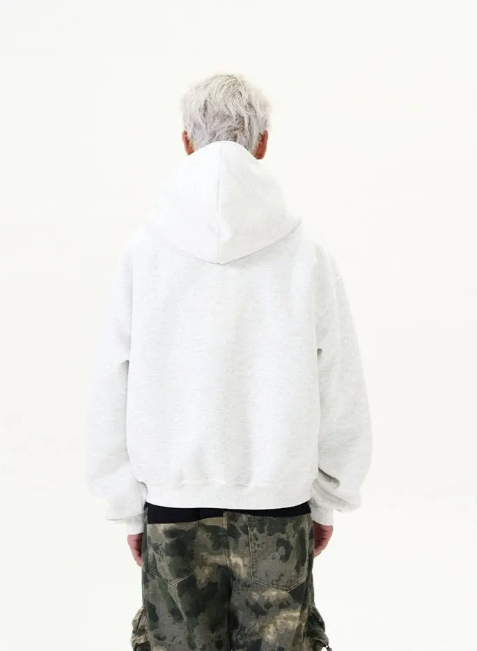 Oversized Zip-Up Zip-Through Hoodie Jacket