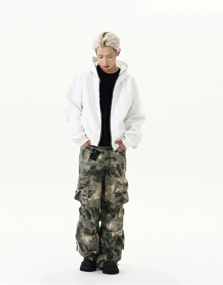 Oversized Zip-Up Zip-Through Hoodie Jacket