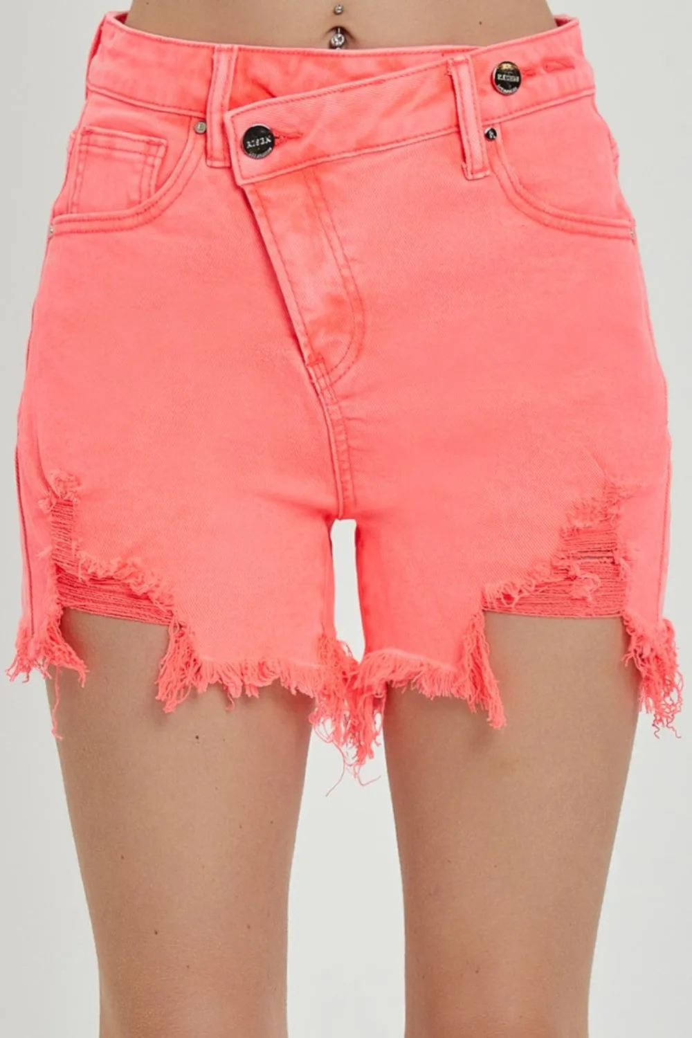 Paloma Asymmetrical Denim Shorts | Risen