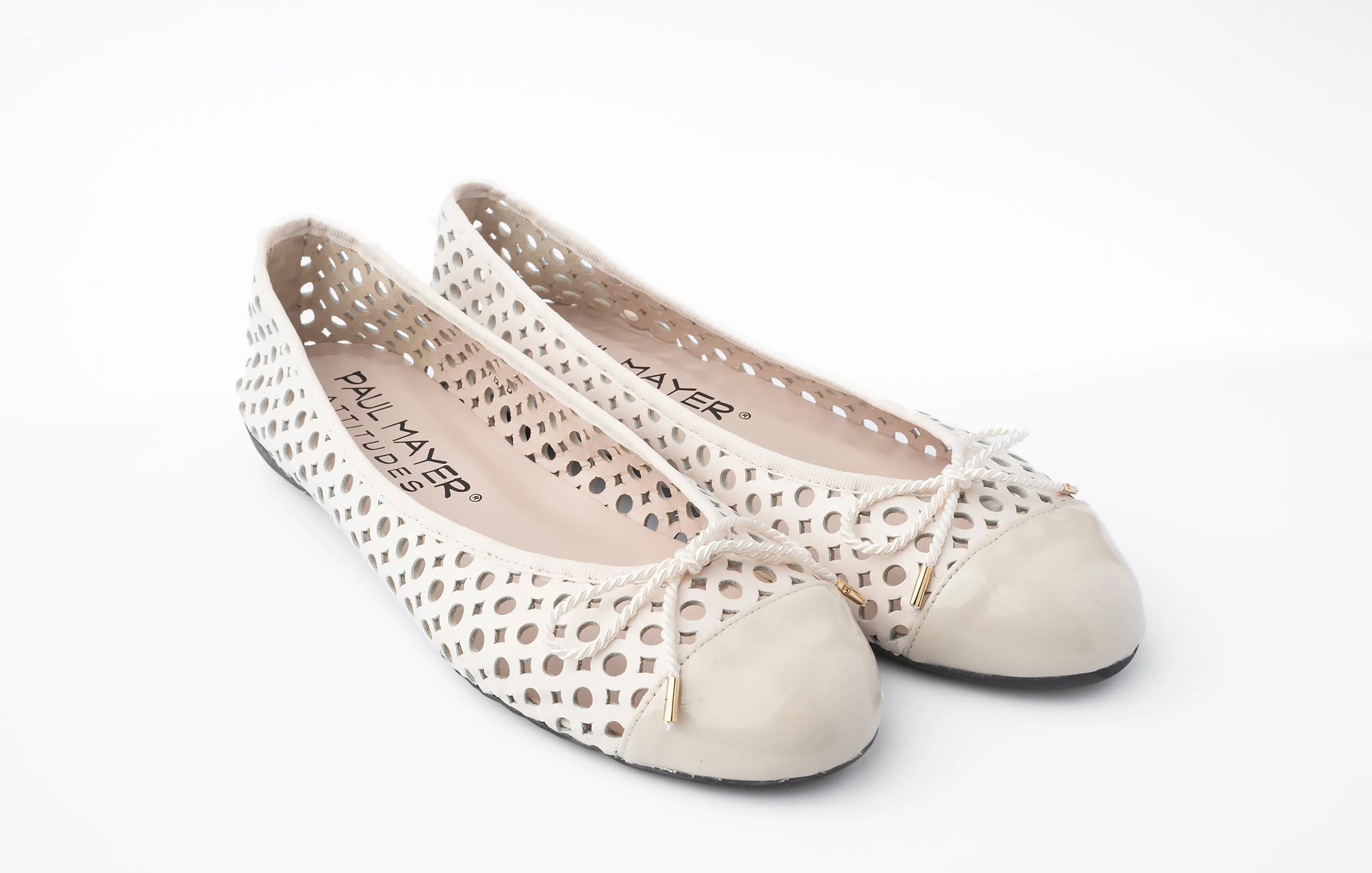 PAUL MAYER - BRANDY - SIZE 8.5 - PATENT MARFIL NAPPA MARFIL