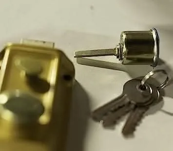 Polished Brass Rim Night Latch Door Lock with 3 Keys