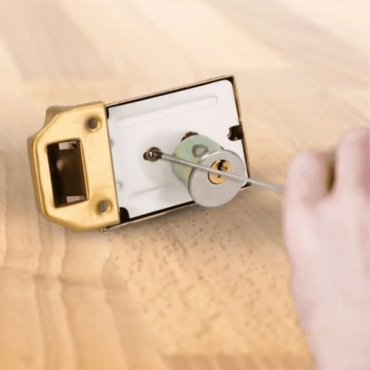 Polished Brass Rim Night Latch Door Lock with 3 Keys