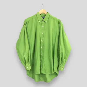 Polo Ralph Lauren Neon Green Corduroy Oxfords Large