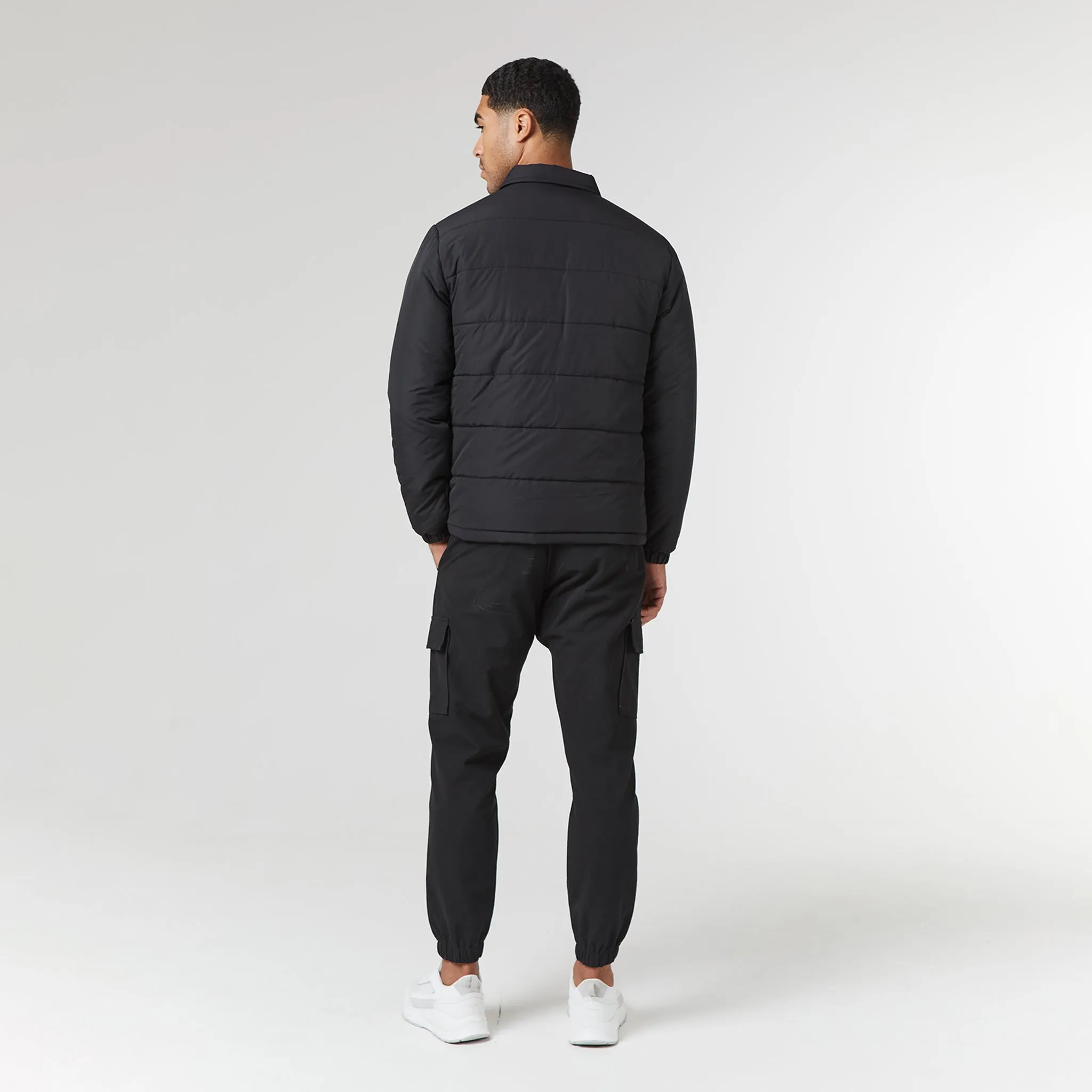 Quilted Overshirt Jacket | Black