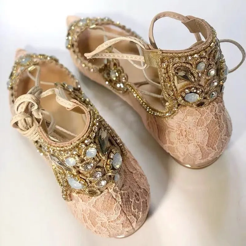 Regency Era Shoes - Lace Pointed Toe Flats Sandals Heels - Bridgerton Shoes
