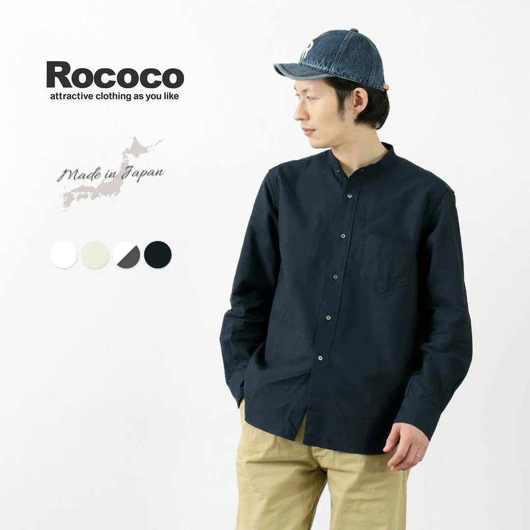 ROCOCO / American Ox Band Collar Shirt