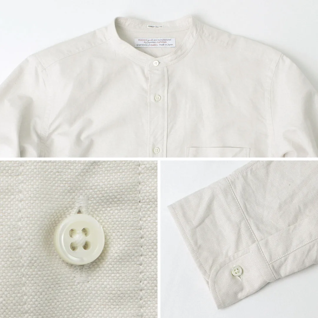 ROCOCO / American Ox Band Collar Shirt