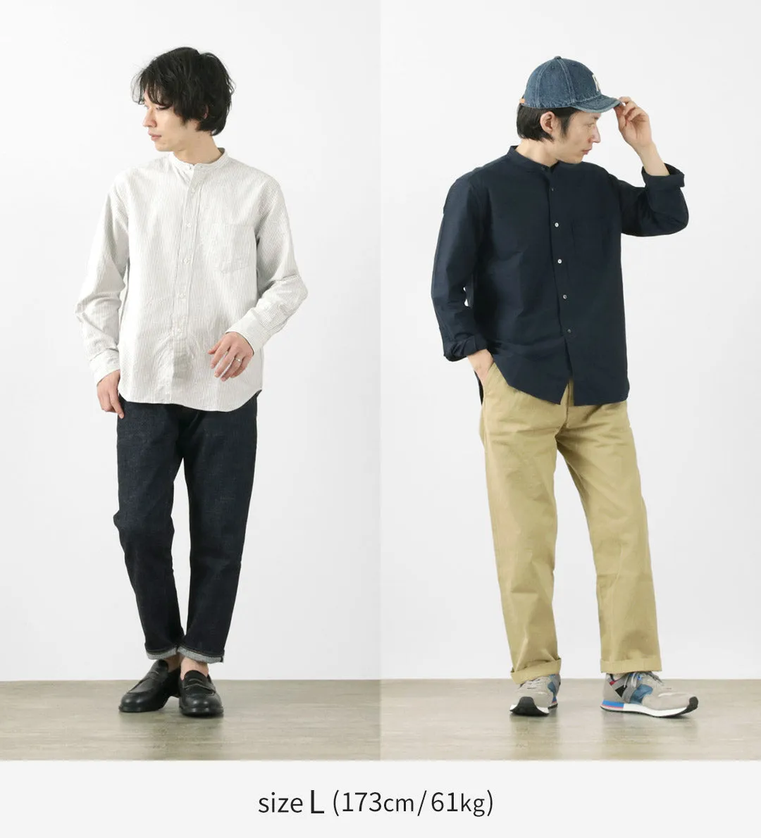 ROCOCO / American Ox Band Collar Shirt