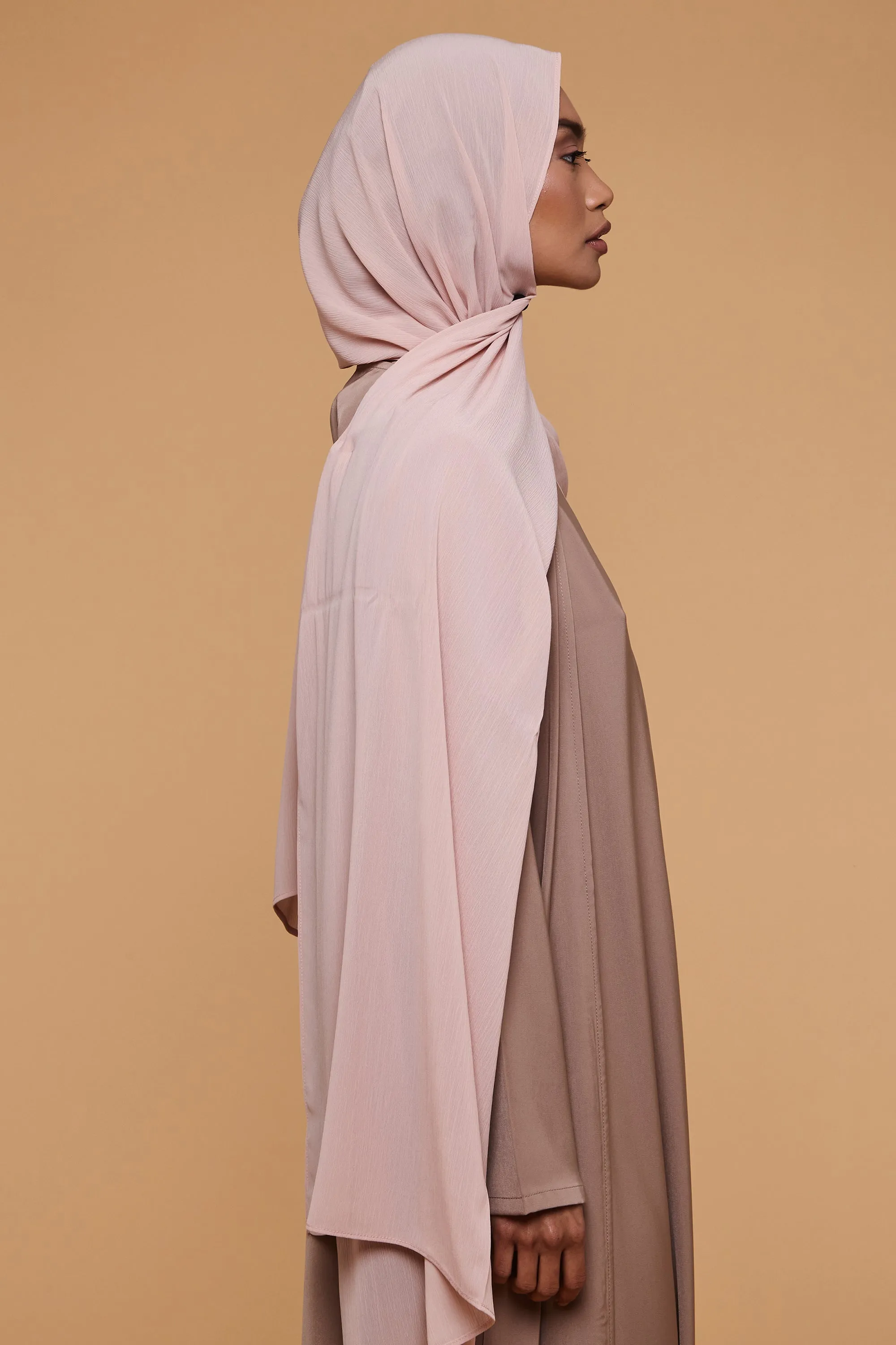 Rose Smoke Crinkle Soft Crepe Hijab