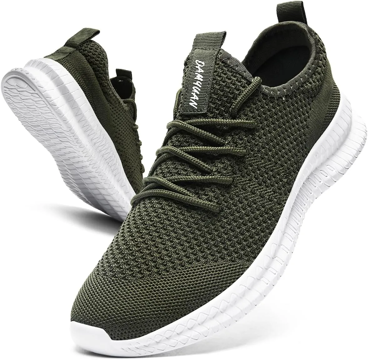 Running Shoes for Men Casual Slip On Tennis Walking Gym Workout Shoes Lightweight Breathable Non Slip Hiking Sport Athletic Fashion Sneakers