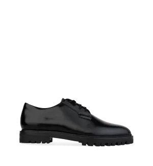 Silktail Black Polished Leather Flats