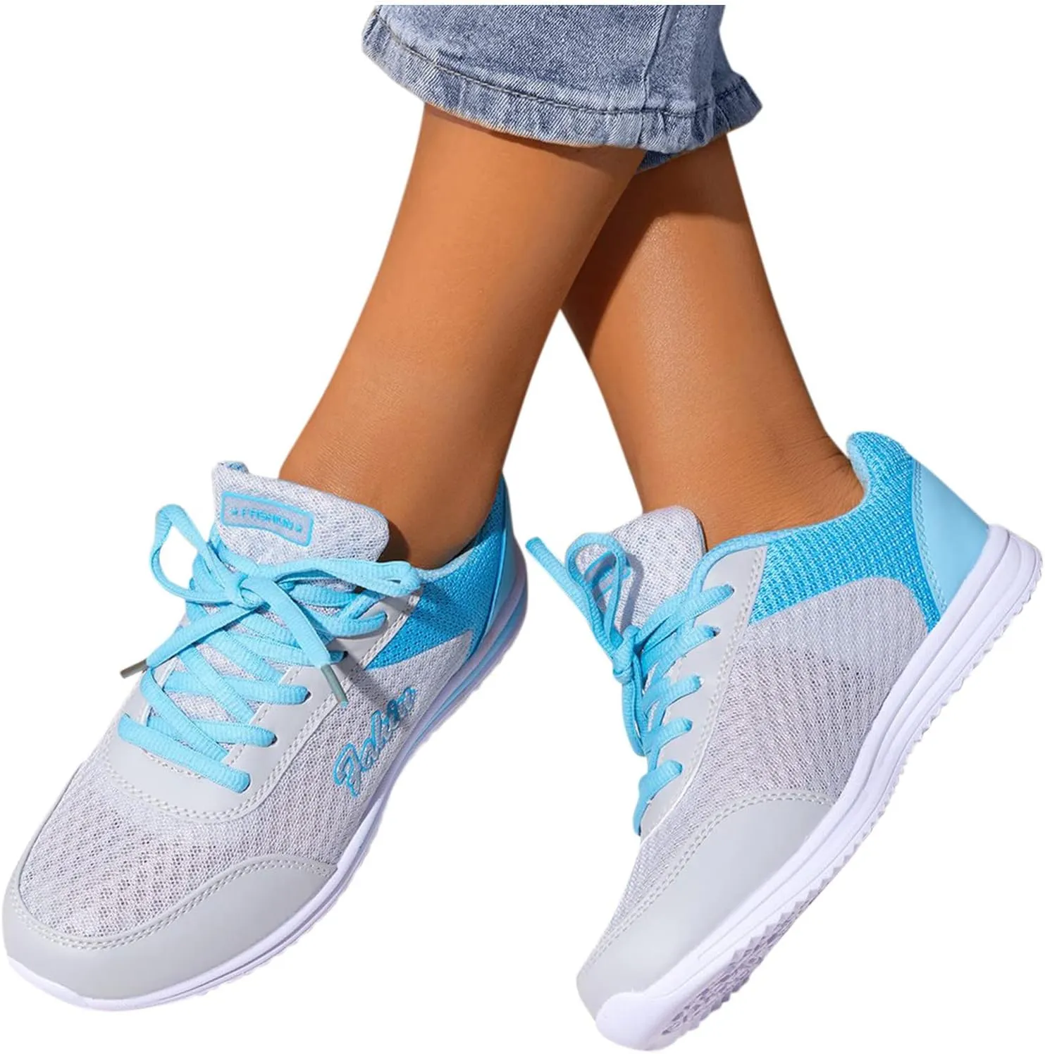 Sneakers for Women Casual Mesh Breathable Lace Up Walking Non Slip Work Shoes Women Jogging Men Casual Dress Shoes Dress Sneakers Black Tennis Shoe Cross Trainer Shoe