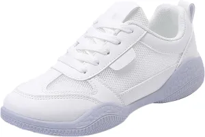 Sneakers for Women Casual Mesh Breathable Lace Up Walking Non Slip Work Shoes Women Sport Men Casual Dress Shoes Women's Fashion Sneakers White Tennis Shoe Trainers Shoe