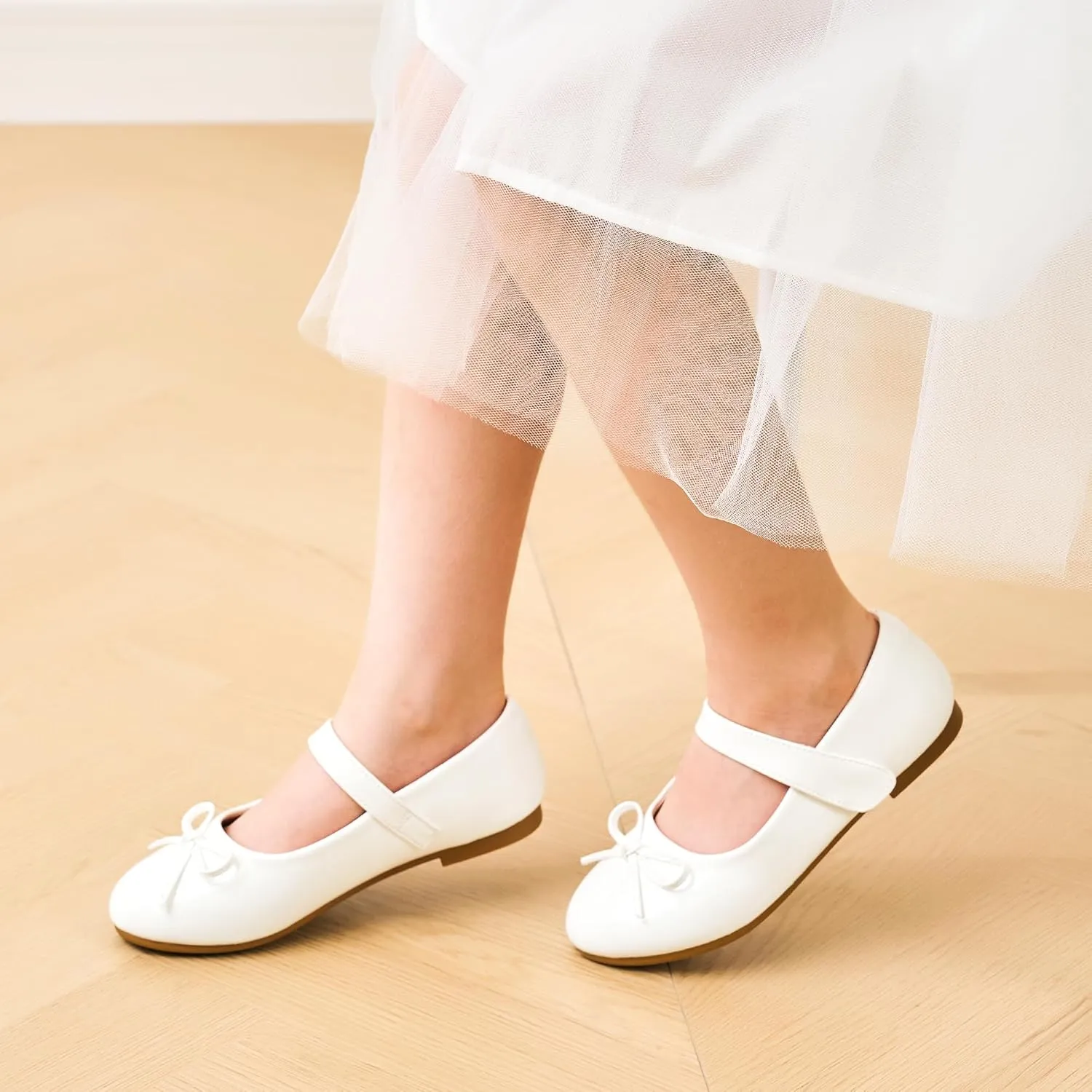 Stelle Girls Mary Jane School Flats Flower Wedding Uniform Party ShoesToddler/Little Kids/Big Kids