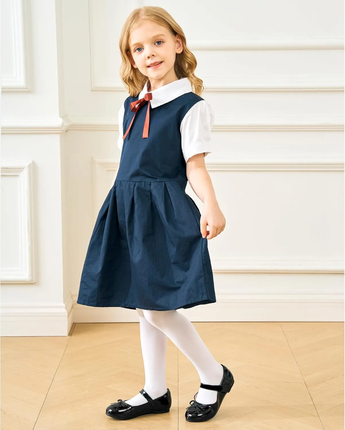 Stelle Girls Mary Jane School Flats Flower Wedding Uniform Party ShoesToddler/Little Kids/Big Kids