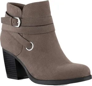 Style & Co. Womens Zolaa Faux Suede Block Heel Ankle Boots Taupe 9 Medium (B,M)