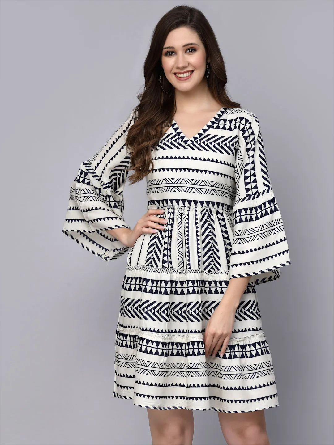 Stylum Women's Printed Rayon Tiered dress (DRSHANNAH)