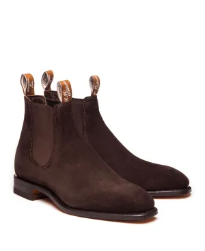 Suede Comfort Craftsman Boots - Chocolate