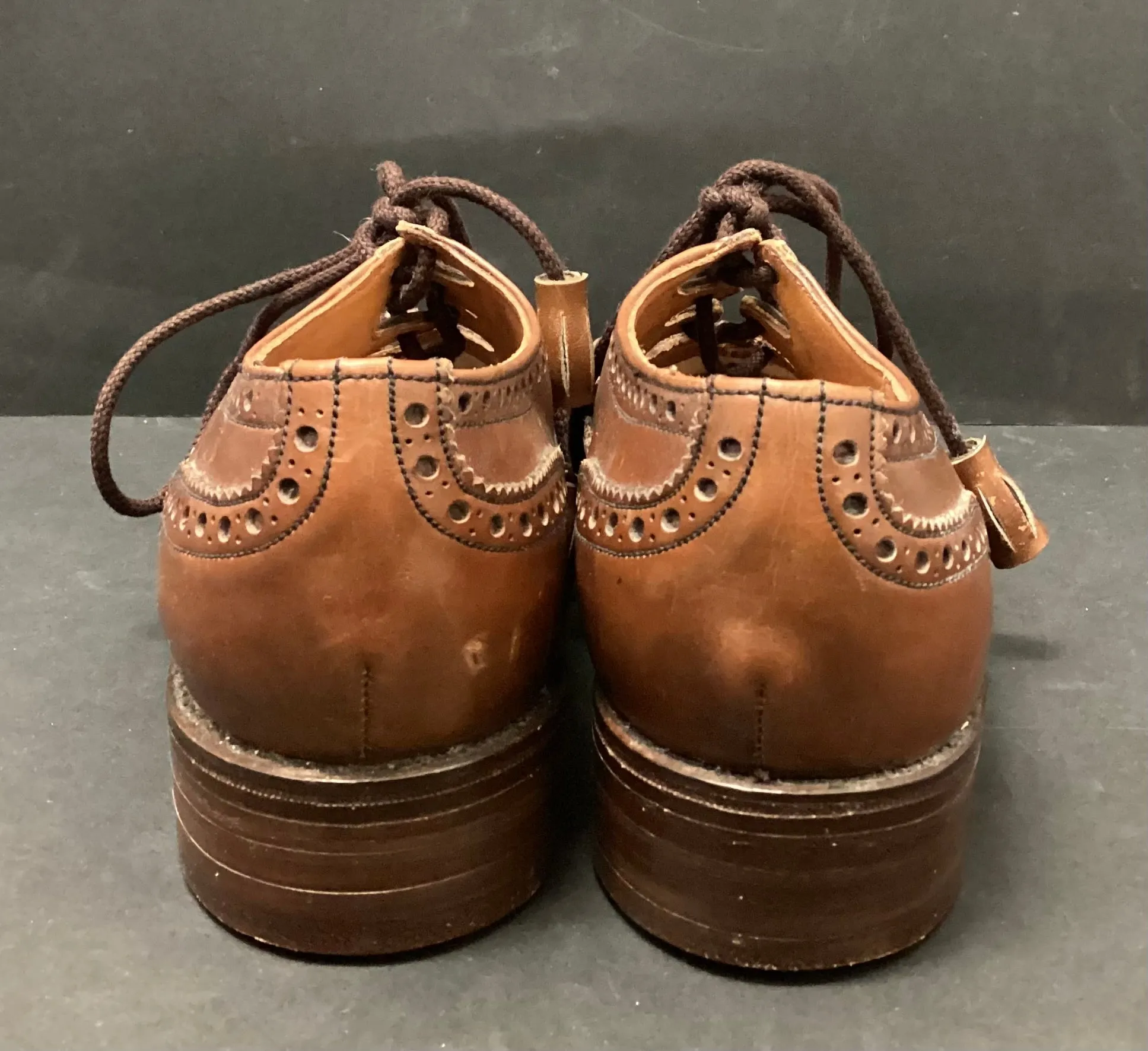 Swan Crockett & Jones Tan Leather Brouge Shoes size 3