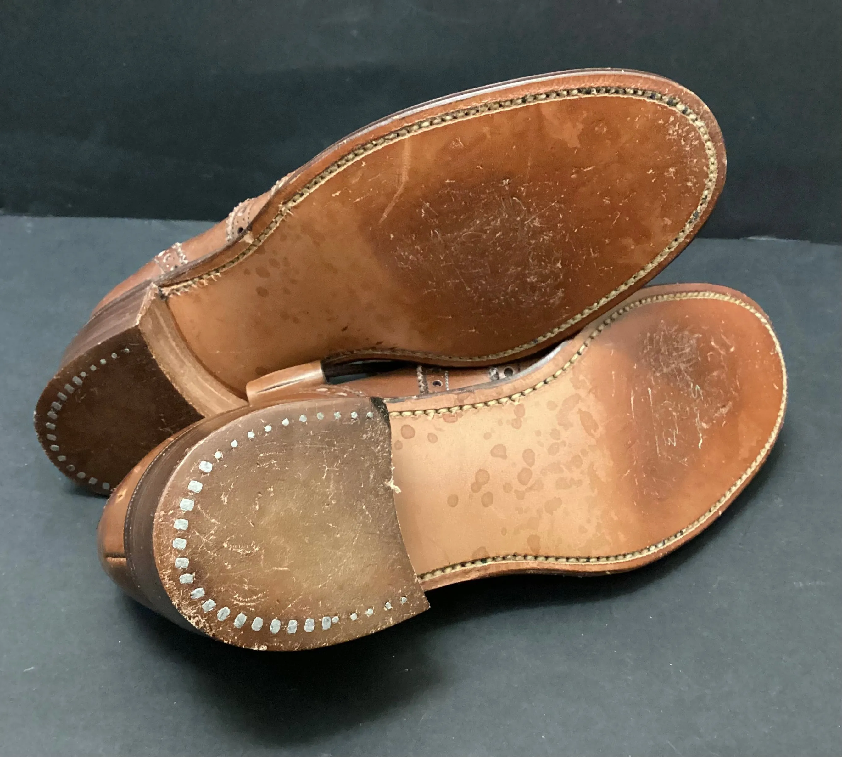 Swan Crockett & Jones Tan Leather Brouge Shoes size 3