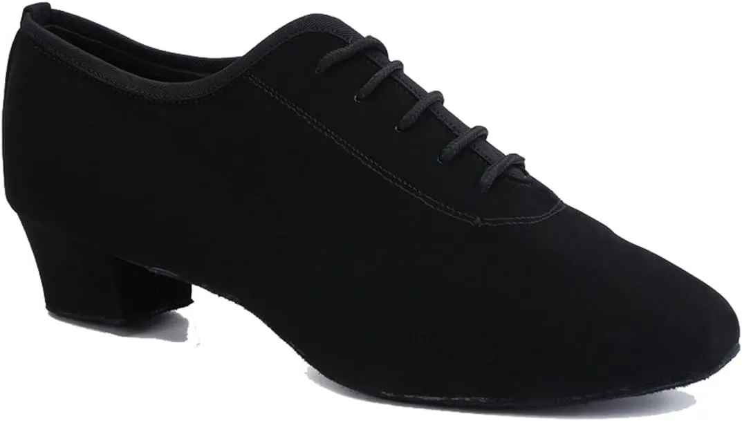 TDA Men's A3001 Classic Lace-up Black Suede Tango Ballroom Salsa Latin Dance Wedding Shoes 10.5 M US