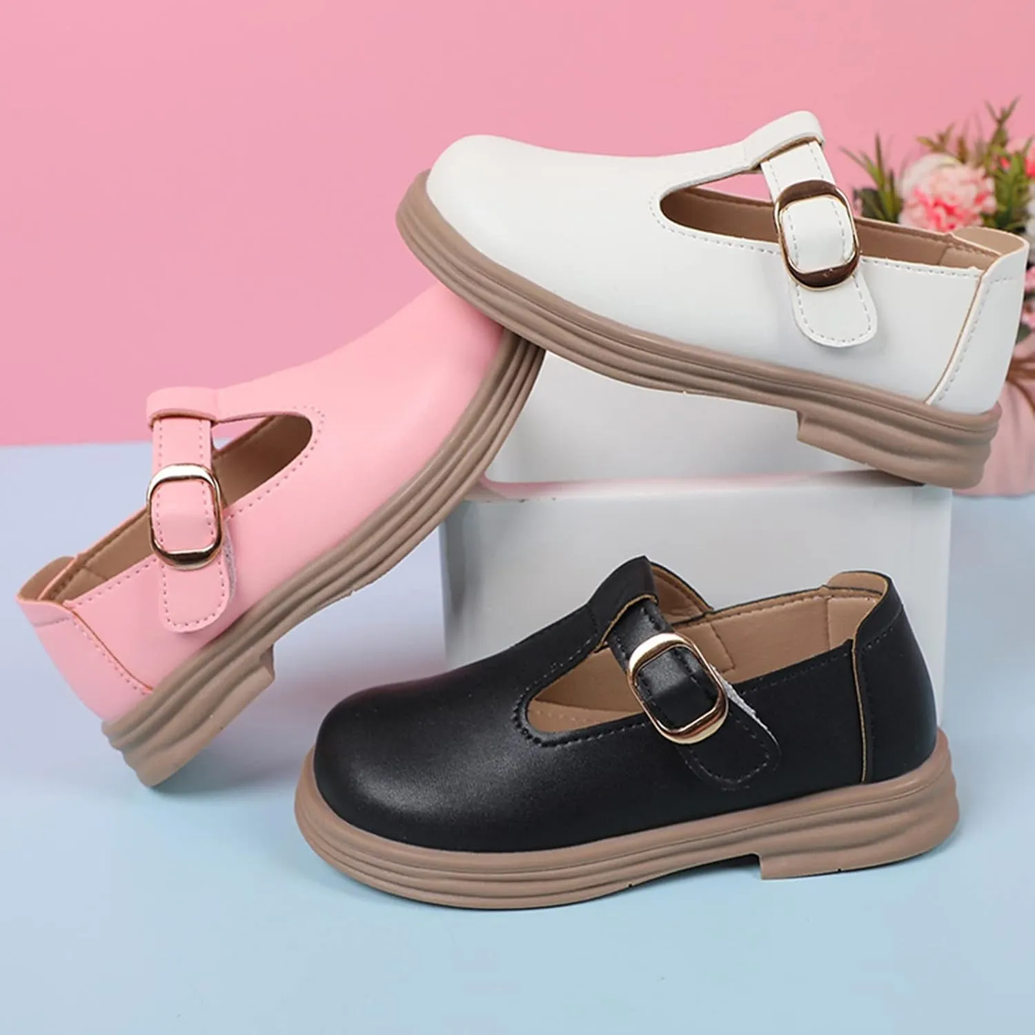 Toddler Girl Mary Jane Dress Shoes School Oxford Flats for Girl Party Shoes Wedding Uniform Platform Shoes