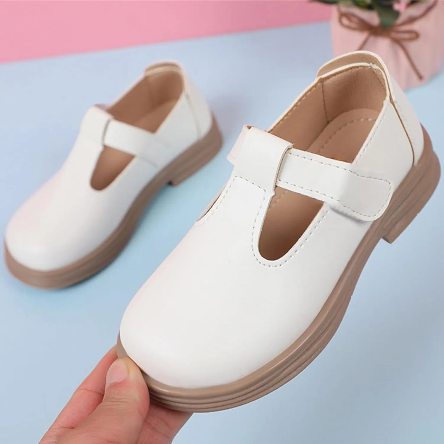 Toddler Girl Mary Jane Dress Shoes School Oxford Flats for Girl Party Shoes Wedding Uniform Platform Shoes