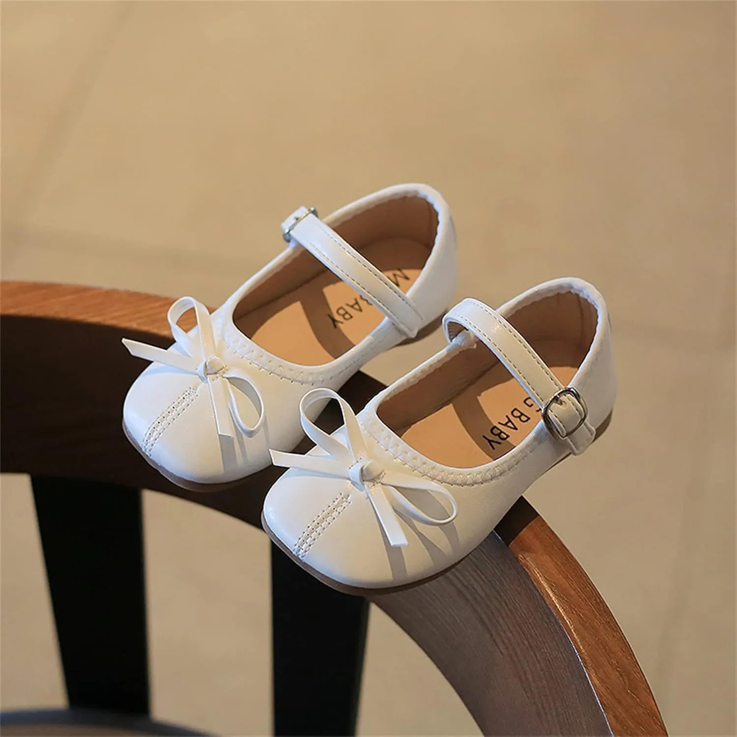 Toddler Girls Dress Shoes Bow Slip On Mary Jane Ballet Flats Girl School Party Wedding Shoes School Girl Shoes