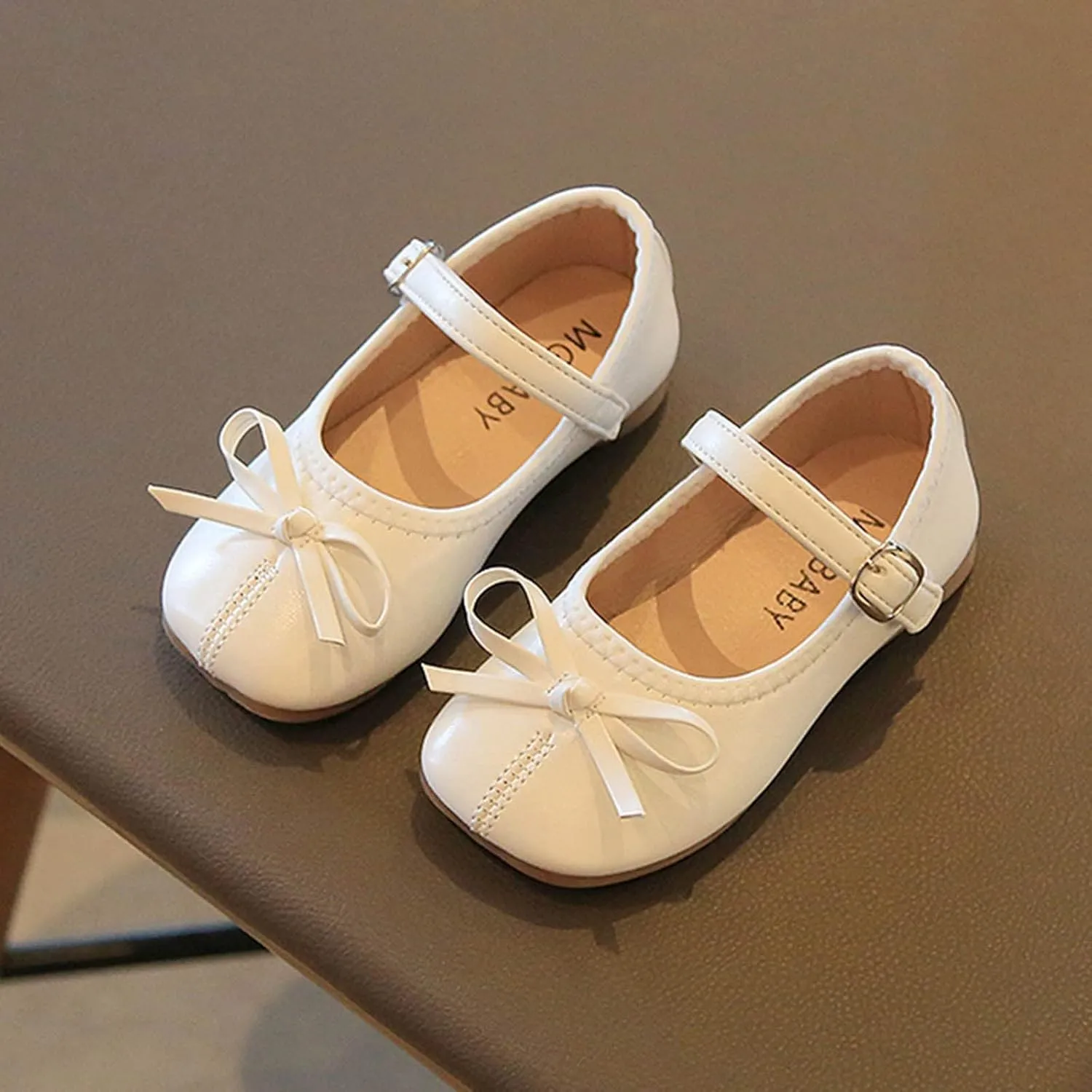 Toddler Girls Dress Shoes Bow Slip On Mary Jane Ballet Flats Girl School Party Wedding Shoes School Girl Shoes